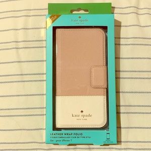 iPhone 6/6s/7/8 Kate Spade Leather Wrap Folio